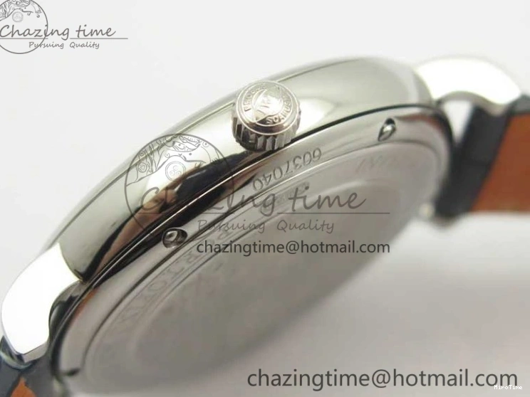 MIROTIME 0402 Refined Portofino Automatic SS MKF 1:1 Best Edition Blue Dial On Blue Leather Strap MIYOTA 9015 V 7201